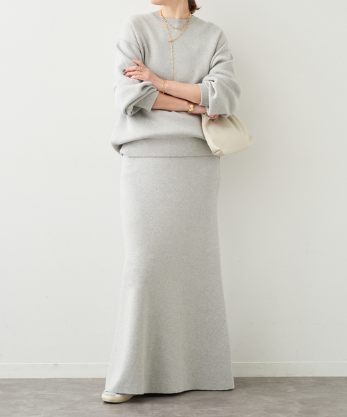 Deuxieme Classe（ドゥーズィエムクラス）の「*SMOOTH TOP クルーネック プルオーバー（ニット/セーター・レディース・ライトグレー/ベージュ・FREE）」の12枚目の写真