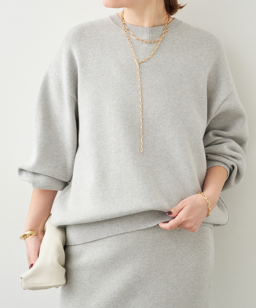 SMOOTH TOP クルーネック プルオーバー（ニット/セーター）｜Deuxieme