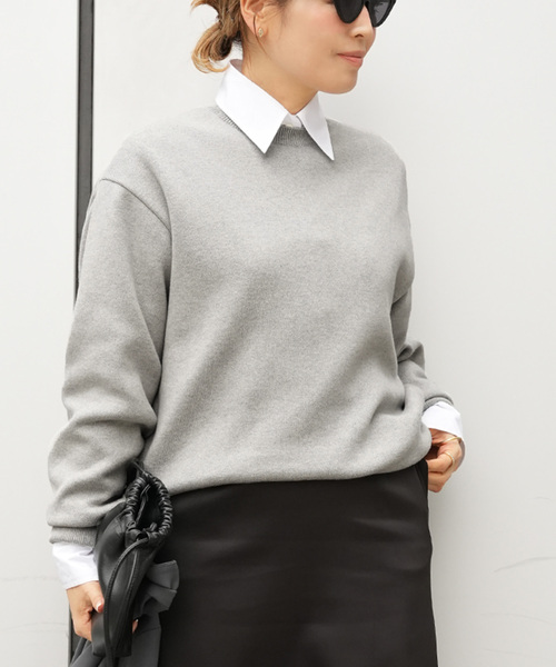 SMOOTH TOP クルーネック プルオーバー（ニット/セーター）｜Deuxieme