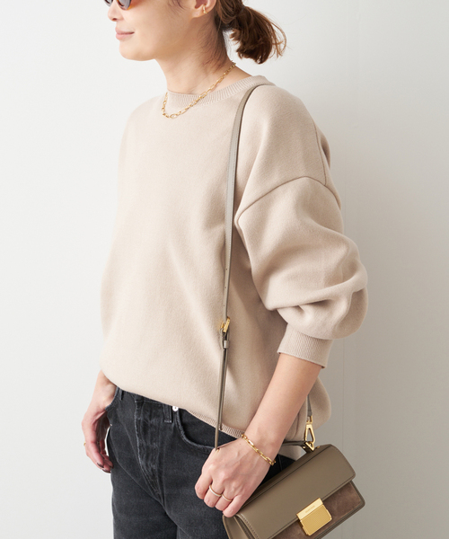 Deuxieme Classe（ドゥーズィエムクラス）の「*SMOOTH TOP クルーネック プルオーバー（ニット/セーター・レディース・ライトグレー/ベージュ・FREE）」の21枚目の写真