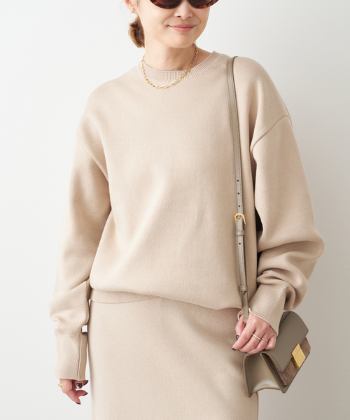 SMOOTH TOP クルーネック プルオーバー（ニット/セーター）｜Deuxieme