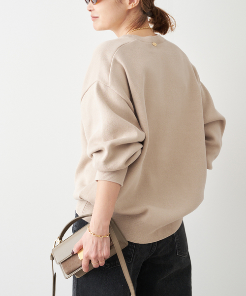 Deuxieme Classe（ドゥーズィエムクラス）の「*SMOOTH TOP クルーネック プルオーバー（ニット/セーター・レディース・ライトグレー/ベージュ・FREE）」の12枚目の写真