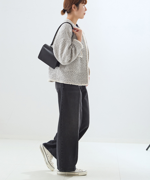 journal standard L'essage（ジャーナルスタンダードレサージュ）の「GIOLICATWEED ドルマンジャケット（ノーカラージャケット・レディース・ホワイト系その他・FREE）」の2枚目の写真