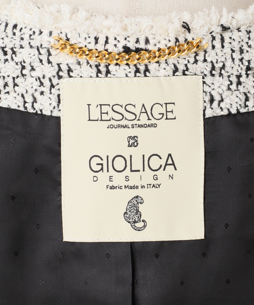 journal standard L'essage（ジャーナルスタンダードレサージュ）の「GIOLICATWEED ドルマンジャケット（ノーカラージャケット・レディース・ホワイト系その他・FREE）」の15枚目の写真