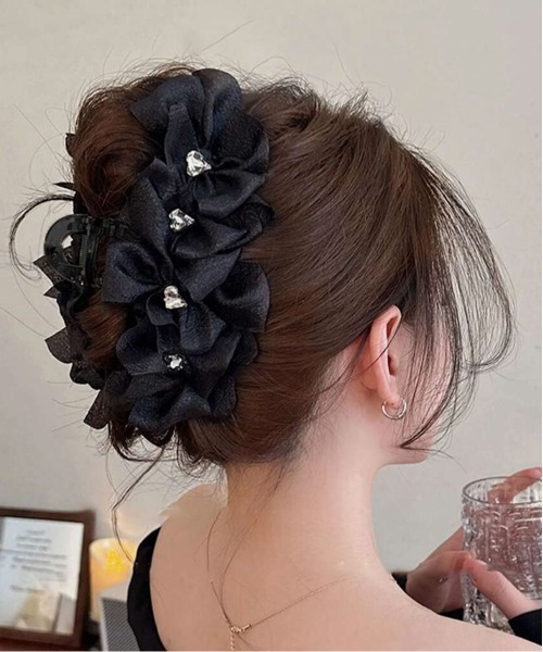 Port / ポート 】 ブラックシリーズ ビッグ リボン バンスクリップ