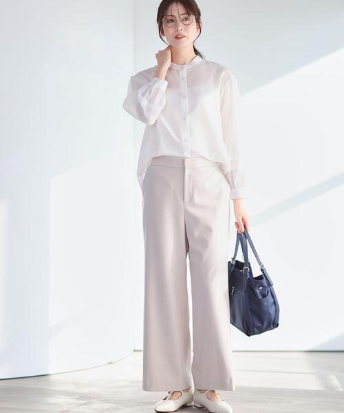 Reflect(リフレクト)の「【裏起毛/ゆったりシルエット】ストレートワイドパンツ(その他パンツ・レディース・ブラック系1/ナチュラル/ネイビー・15 /11/09/05/17/13/07)」の6枚目の写真