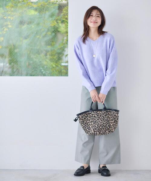 Reflect(リフレクト)の「【裏起毛/ゆったりシルエット】ストレートワイドパンツ(その他パンツ・レディース・ブラック系1/ナチュラル/ネイビー・15 /11/09/05/17/13/07)」の13枚目の写真