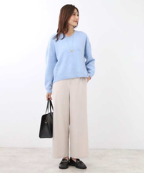 Reflect(リフレクト)の「【裏起毛/ゆったりシルエット】ストレートワイドパンツ(その他パンツ・レディース・ブラック系1/ナチュラル/ネイビー・15 /11/09/05/17/13/07)」の15枚目の写真