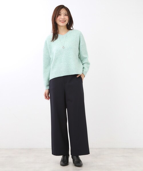 Reflect(リフレクト)の「【裏起毛/ゆったりシルエット】ストレートワイドパンツ(その他パンツ・レディース・ブラック系1/ナチュラル/ネイビー・15 /11/09/05/17/13/07)」の19枚目の写真