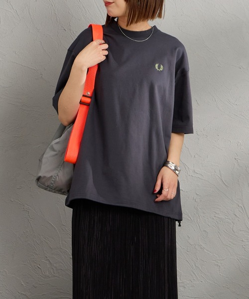 FRED PERRY/フレッドペリー] 別注 ワンポイントロゴ刺繍 ポンチドロー
