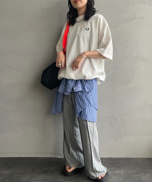 FRED PERRY/フレッドペリー] 別注 ワンポイントロゴ刺繍 ポンチドロー