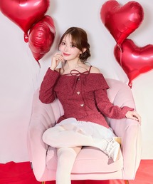 セール】【Heart Collection】ハートボタン付きドッキングワンピース