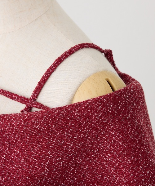 one after another NICE CLAUP（ワンアフターアナザーナイスクラップ）の「【Heart Collection】ハートボタン付きドッキングワンピース（ワンピース・レディース・レッド/オフホワイト/杢グレー/ブラック・FREE）」の8枚目の写真