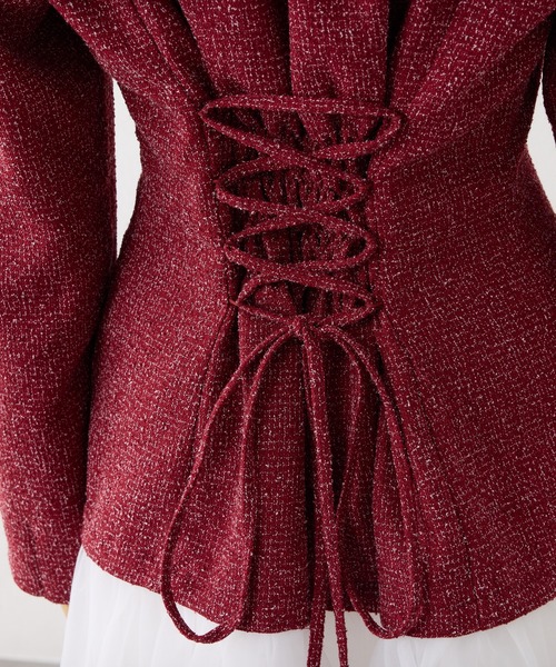 one after another NICE CLAUP（ワンアフターアナザーナイスクラップ）の「【Heart Collection】ハートボタン付きドッキングワンピース（ワンピース・レディース・レッド/オフホワイト/杢グレー/ブラック・FREE）」の12枚目の写真