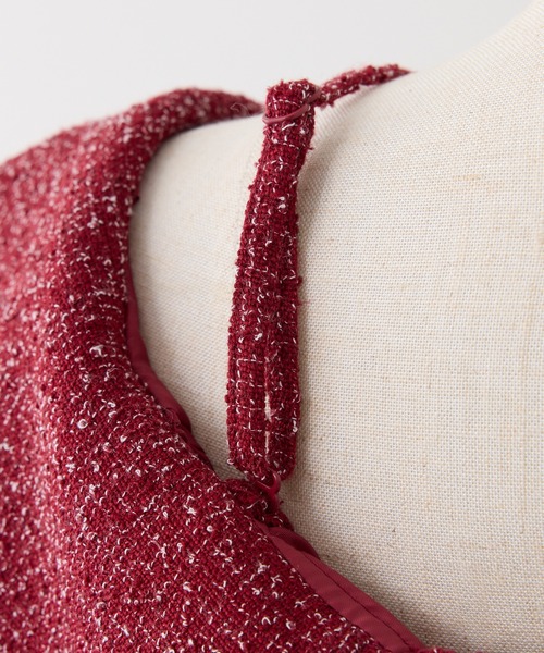 one after another NICE CLAUP（ワンアフターアナザーナイスクラップ）の「【Heart Collection】ハートボタン付きドッキングワンピース（ワンピース・レディース・レッド/オフホワイト/杢グレー/ブラック・FREE）」の15枚目の写真