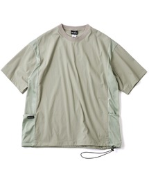 【涼】マイクロリップメッシュ切り替えTee