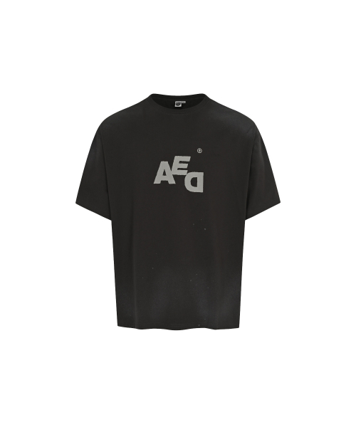 VINTAGE WASHING AED T-SHRIT (CHARCOAL)（Tシャツ/カットソー）｜ALL