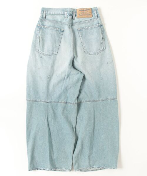 SHINYAKOZUKA(シンヤコヅカ)の「【SHINYAKOZUKA】 PAINTED ORDINARY CITY BAGGY(デニムパンツ・メンズ・ブラック/インディゴブルー・SMALL/MEDIUM)」の3枚目の写真
