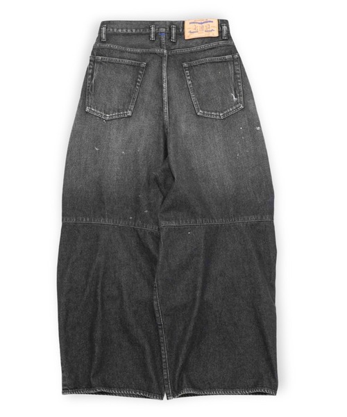 SHINYAKOZUKA（シンヤコヅカ）の「【SHINYAKOZUKA】 PAINTED ORDINARY CITY BAGGY（デニムパンツ・メンズ・ブラック/インディゴブルー・SMALL/MEDIUM/X-SMALL）」の4枚目の写真