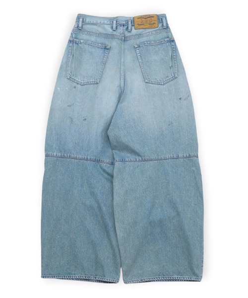 SHINYAKOZUKA（シンヤコヅカ）の「【SHINYAKOZUKA】 PAINTED ORDINARY CITY BAGGY（デニムパンツ・メンズ・ブラック/インディゴブルー・SMALL/MEDIUM/X-SMALL）」の5枚目の写真
