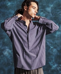 Omar Afridi リネン プルオーバー 半袖シャツ Omar Afridi / オマール アフリディ】OMAR SHIRT / オマールシャツ