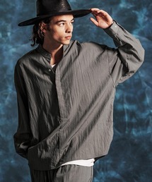 Jih Nunc（ジーヌンク）の「ms6374-トロピカルスタンドカラープルオーバーシャツ(JIH-R1154)（シャツ/ブラウス）」