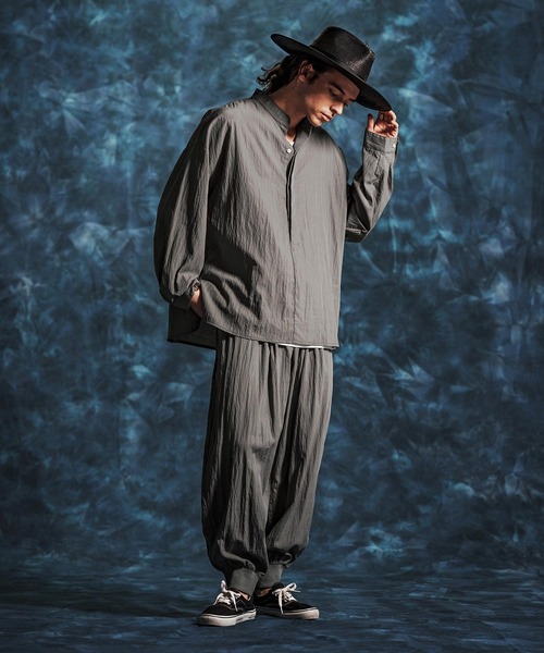 Jih Nunc(ジーヌンク)の「ms6374-トロピカルスタンドカラープルオーバーシャツ(JIH-R1154)(シャツ/ブラウス・メンズ・パープル/グレー/ホワイト/ブラック・L/M/S)」の22枚目の写真