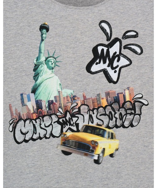 MARC JACOBS（マークジェイコブス）の「THE CITY TEE/ザ シティ ティー ニューヨーク（Tシャツ/カットソー・レディース・ブラック×ピンク・XL/L/M/S/XS）」の3枚目の写真