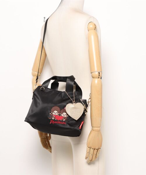 SALON de RUBAN（サロンドルヴァン）の「【SALON de RUBAN / サロン ド ルヴァン】 モンチッチ 2wayハンドバッグ（ハンドバッグ・レディース・モカ/レッド/ブラック・FREE）」の5枚目の写真