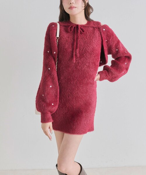 セール】ハート刺繍ニットワンピース（ワンピース）｜OLIVE des OLIVE