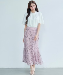 SAISON DE PAPILLON | 【2026SS新作】レディース フレア スカート刺繍レース 高級感 きれいめ オフィスカジュアル(スカート)