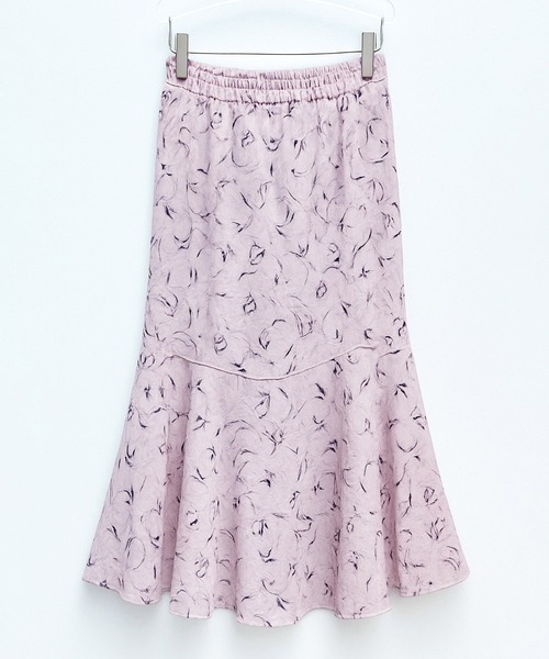 SAISON DE PAPILLON（セゾンドパピヨン）の「【2026SS新作】レディース フレア スカート刺繍レース 高級感 きれいめ オフィスカジュアル（スカート・レディース・グリーン/パープル・S/M/L）」の17枚目の写真