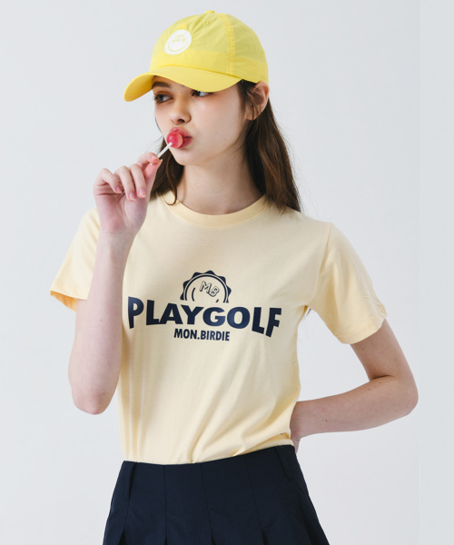 MONBIRDIE GOLF(モンバーディーゴルフ)の「モンバディゴルフ ウォッシング 半袖Tシャツ YELLOW(Tシャツ/カットソー・レディース・イエロー・FREE)」の2枚目の写真