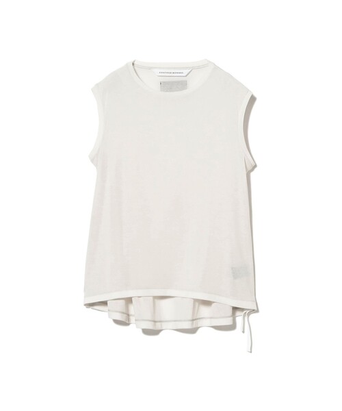 Demi-Luxe BEAMS（デミルクス ビームス）の「COG THE BIGSMOKE / NELLY ノースリーブ トップス［接触冷感］（Tシャツ/カットソー・レディース・ホワイト系その他2/ブラック・ONE SIZE）」の14枚目の写真