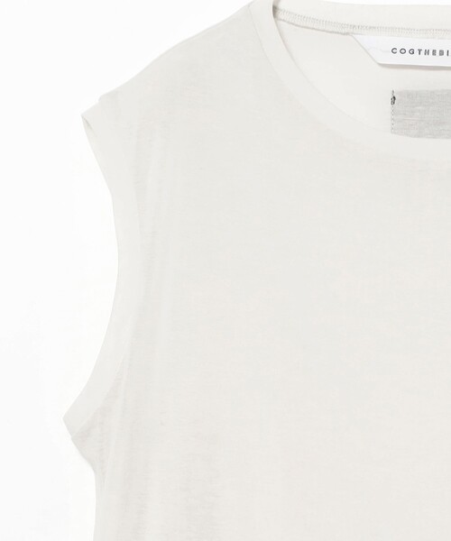 Demi-Luxe BEAMS（デミルクス ビームス）の「COG THE BIGSMOKE / NELLY ノースリーブ トップス［接触冷感］（Tシャツ/カットソー・レディース・ホワイト系その他2/ブラック・ONE SIZE）」の16枚目の写真