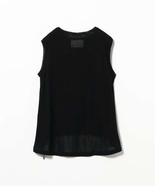 Demi-Luxe BEAMS（デミルクス ビームス）の「COG THE BIGSMOKE / NELLY ノースリーブ トップス［接触冷感］（Tシャツ/カットソー・レディース・ホワイト系その他2/ブラック・ONE SIZE）」の12枚目の写真