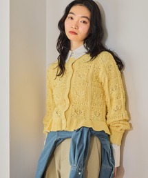 mysty woman | スカシ編み柄カーディガン 643859(カーディガン/ボレロ)