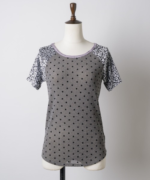 musubore（ムスボレ）の「dot & flower raglan tee / ドット＆フラワーラグランT（Tシャツ/カットソー・レディース・ブラック/オレンジ/グリーン・FREE）」の22枚目の写真