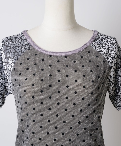 musubore(ムスボレ)の「dot & flower raglan tee / ドット&フラワーラグランT(Tシャツ/カットソー・レディース・ブラック/オレンジ/グリーン・FREE)」の22枚目の写真