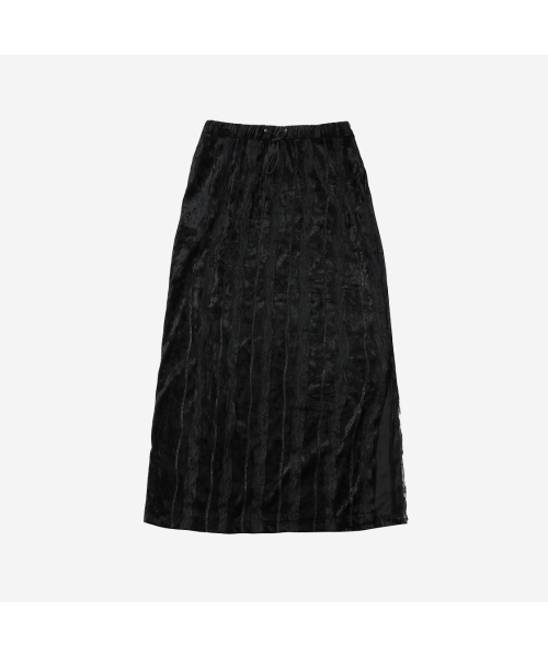 SEEN(シーン)の「VELVET TAPE LONG SKIRT (Black)(スカート・レディース・その他・ONE SIZE)」の2枚目の写真