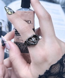 mul.（ムル）の「【456800】ハートクロスリング/十字架(RZ)（リング）」