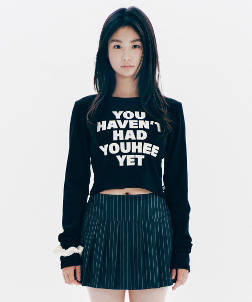 YOUHEE(ユヒ)の「YOUHEE LETTERING LONG SLEEVE WHITE(Tシャツ/カットソー・レディース・その他・FREE)」の3枚目の写真