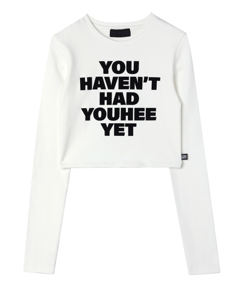YOUHEE(ユヒ)の「YOUHEE LETTERING LONG SLEEVE WHITE(Tシャツ/カットソー・レディース・その他・FREE)」の6枚目の写真