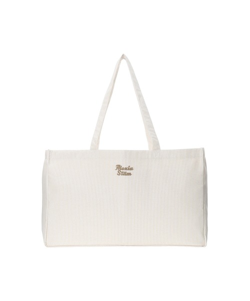 ALEXIA STAM（アリシアスタン）の「Stripe Tote Bag /ストライプトート（トートバッグ・レディース・ベージュ/レッド・FREE）」の10枚目の写真