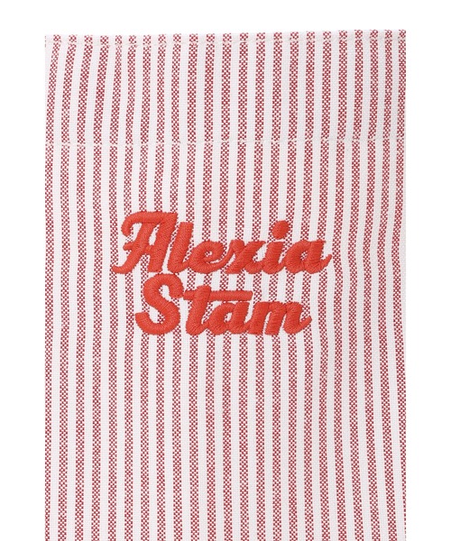 ALEXIA STAM（アリシアスタン）の「Stripe Tote Bag /ストライプトート（トートバッグ・レディース・ベージュ/レッド・FREE）」の7枚目の写真