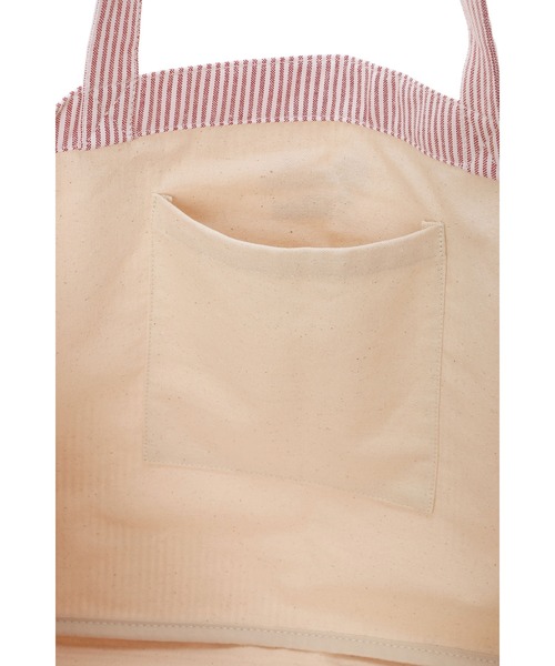 ALEXIA STAM（アリシアスタン）の「Stripe Tote Bag /ストライプトート（トートバッグ・レディース・ベージュ/レッド・FREE）」の15枚目の写真