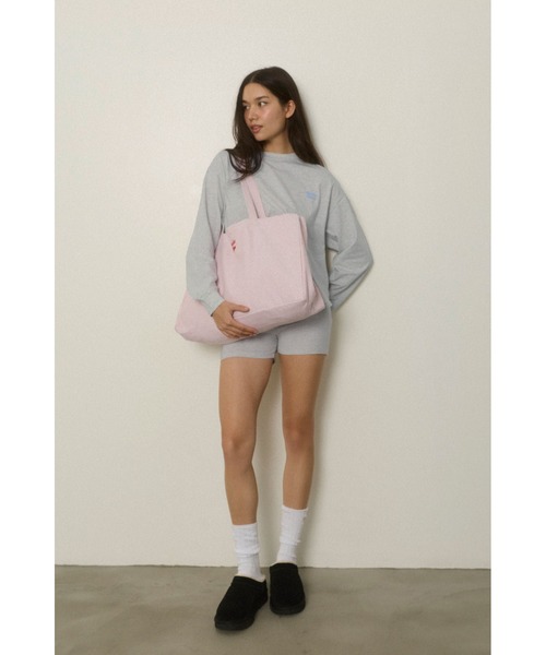 ALEXIA STAM（アリシアスタン）の「Stripe Tote Bag /ストライプトート（トートバッグ・レディース・ベージュ/レッド・FREE）」の9枚目の写真