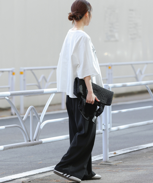 JOURNAL STANDARD relume（ジャーナルスタンダード　レリューム）の「［26SS新作］ウォッシャブルヘビーツイルイージーワイド（その他パンツ・レディース・ブラック/チャコールグレー/ホワイト/ベージュ・36/38）」の15枚目の写真