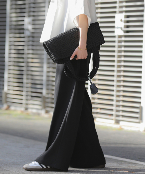 JOURNAL STANDARD relume（ジャーナルスタンダード　レリューム）の「［26SS新作］ウォッシャブルヘビーツイルイージーワイド（その他パンツ・レディース・ブラック/チャコールグレー/ホワイト/ベージュ・36/38）」の19枚目の写真