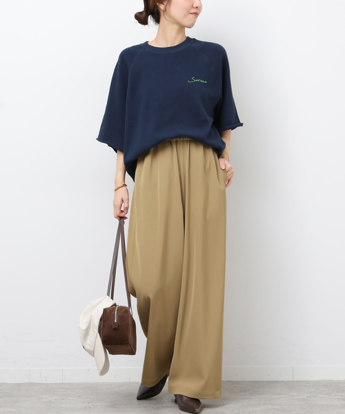 JOURNAL STANDARD relume（ジャーナルスタンダード　レリューム）の「［26SS新作］ウォッシャブルヘビーツイルイージーワイド（その他パンツ・レディース・ベージュ/ブラック/チャコールグレー/ホワイト・36/38）」の10枚目の写真